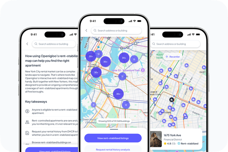Open Rent. Map NYC Rent-Stabilized Map | Find Rent-Stabilized Apartments | openigloo