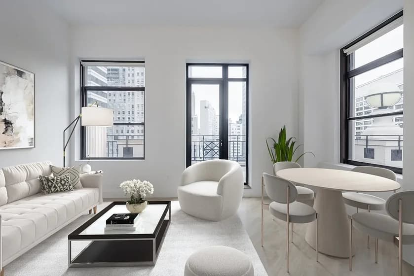 63 Wall Street Apartments 65 Wall Street #67-3G, Manhattan, NY 10005 apartment_living_room 1