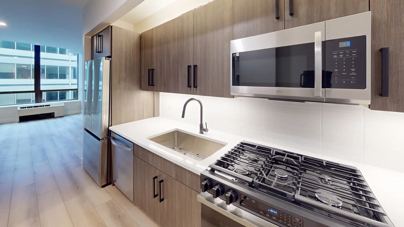 95 Wall St. in Financial District 95 Wall Street #2308, Manhattan, NY 10005 apartment_kitchen 1