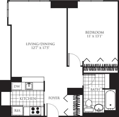 777 Sixth Avenue 777 Avenue Of The Americas #5L, Manhattan, NY 10001 apartment_floor_plan 1