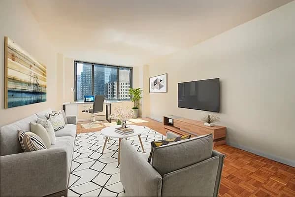 Carnegie Mews 211 West 56 Street #G33, Manhattan, NY 10019 apartment_living_room 1