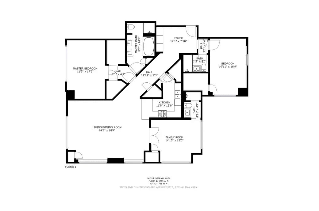 15 West 63 Street #21A, Manhattan, NY 10023 apartment_floor_plan 1