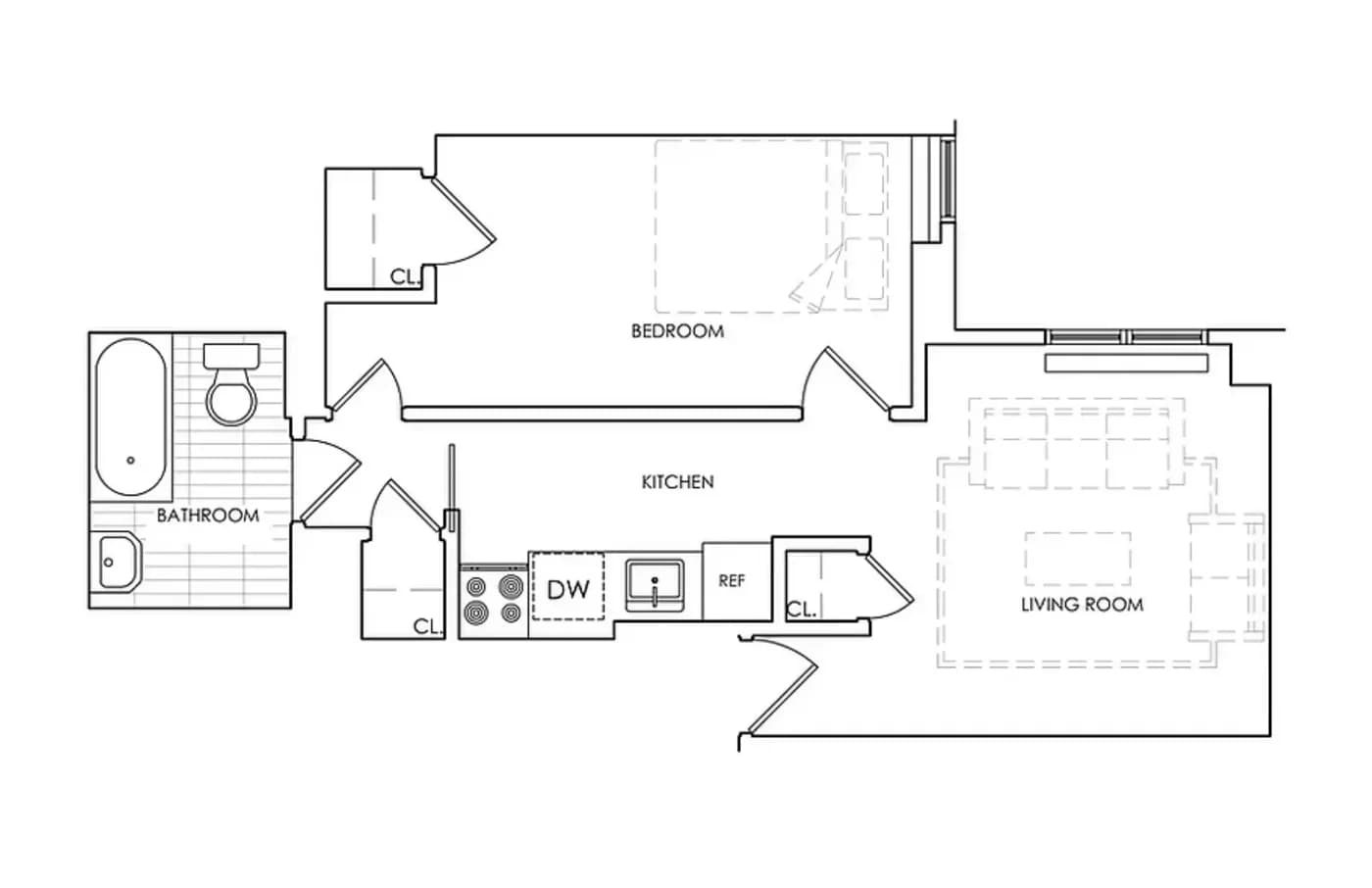 210 West 70 Street #0200, Manhattan, NY 10023 apartment_floor_plan 1