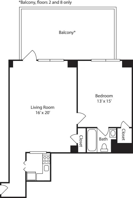 41 West 86 Street #02L, Manhattan, NY 10024 apartment_floor_plan 1