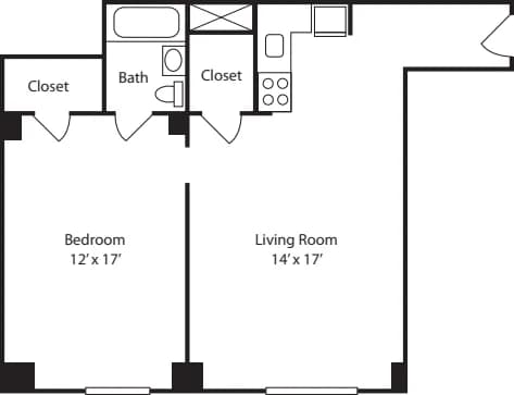 41 West 86 Street #09F, Manhattan, NY 10024 apartment_floor_plan 1