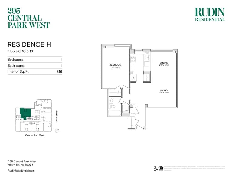 295 Central Park West #6H, Manhattan, NY 10024