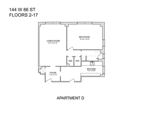 144 West 86 Street #8-D, Manhattan, NY 10024