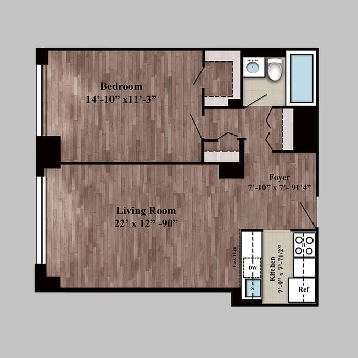 280 Park Avenue South #19E, Manhattan, NY 10010 apartment_floor_plan 1