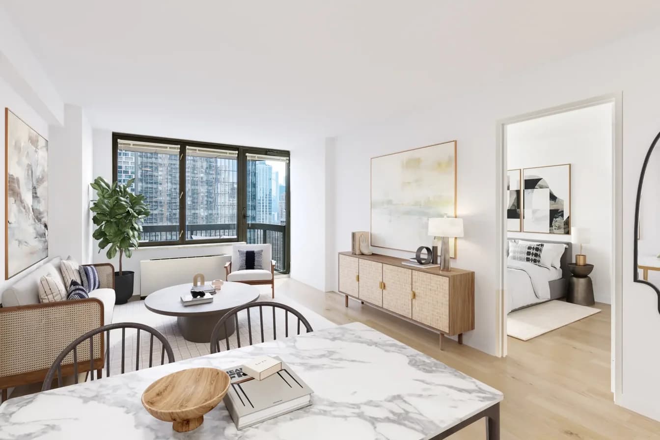 Symphony House 235 West 56 Street #42G, Manhattan, NY 10019 apartment_living_room 1