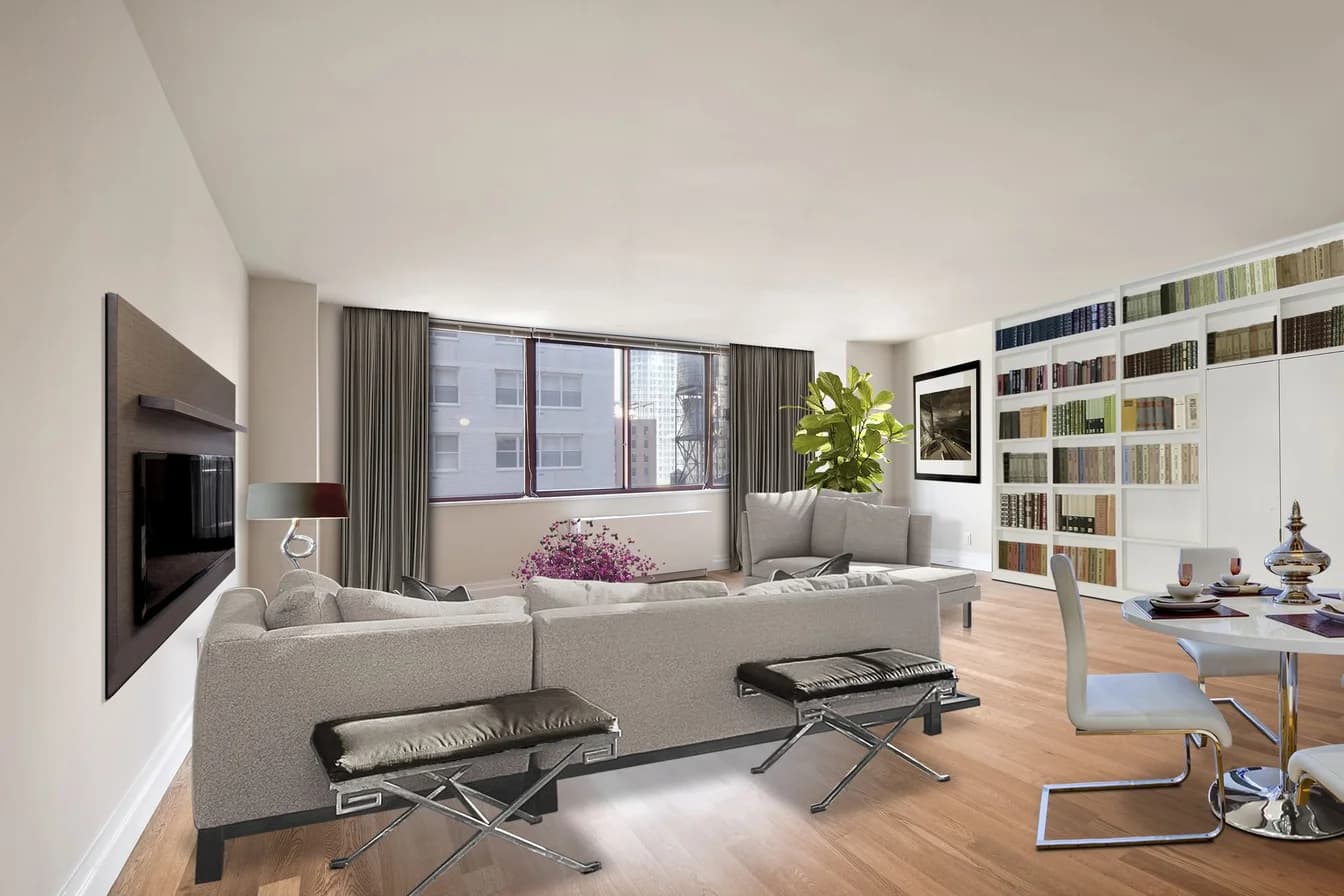 260 West 52 Street #09G, Manhattan, NY 10019 apartment_living_room 1