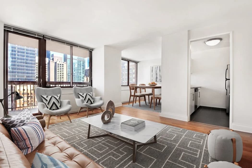 260 W 52 St #23D, Manhattan, NY 10019 apartment_living_room 1