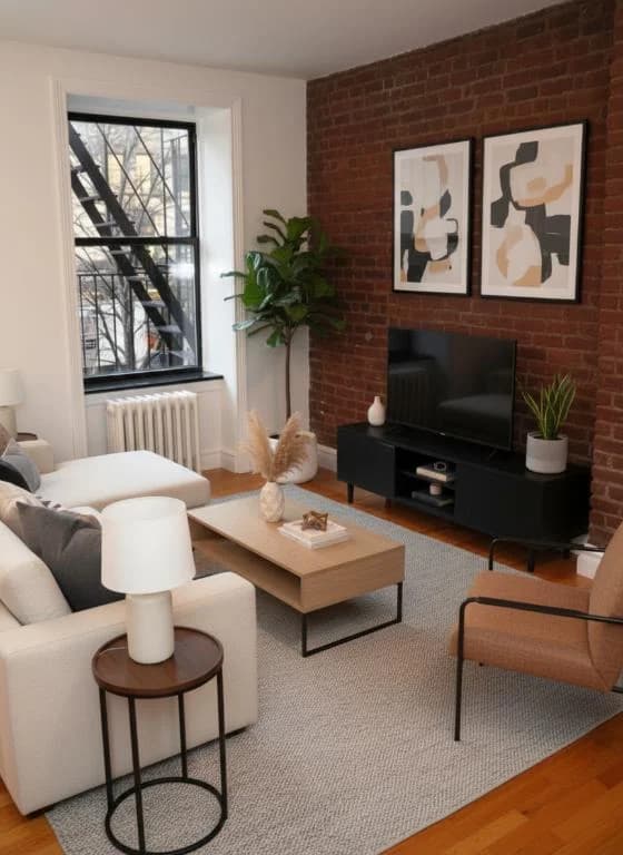 411 East 12 Street #7/PHE, Manhattan, NY 10009 apartment_living_room 1