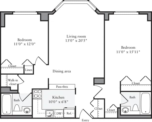 750 Columbus Avenue #04U, Manhattan, NY 10025 apartment_floor_plan 1