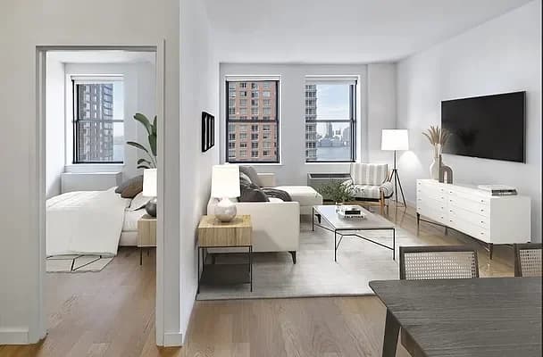 One West 1 West St #2216, Manhattan, NY 10006 apartment_living_room 1