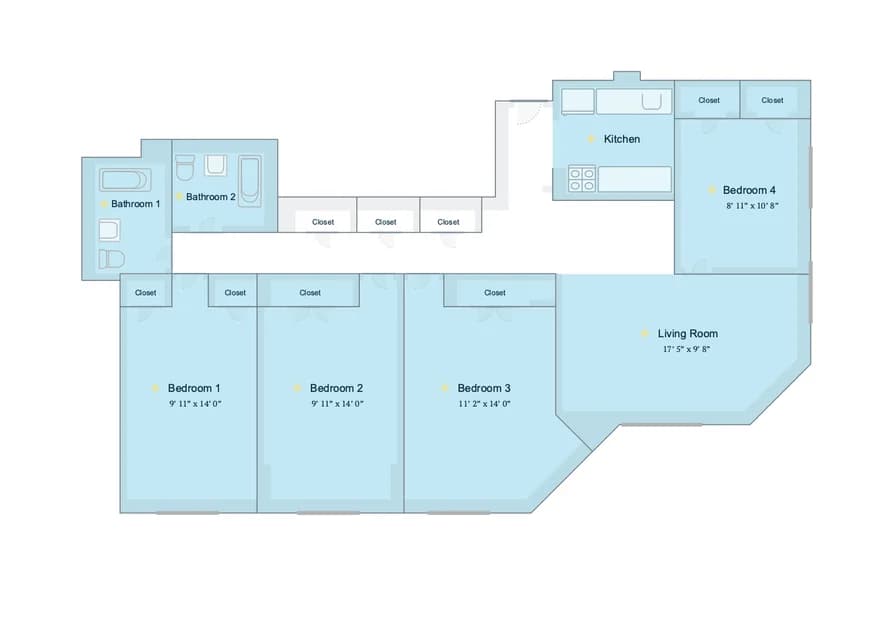 484 2 Avenue #18A, Manhattan, NY 10016 apartment_floor_plan 1