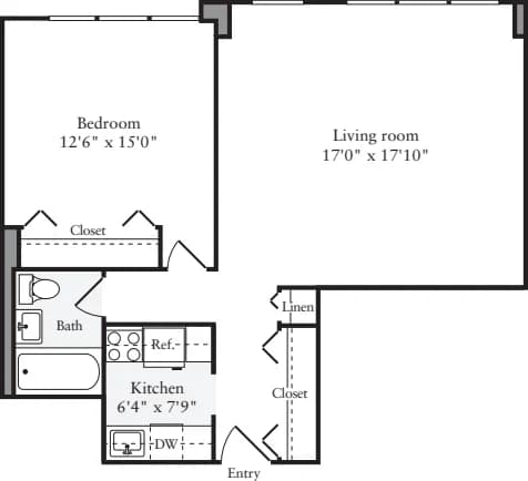 730 Columbus Ave #02P, Manhattan, NY 10025 apartment_floor_plan 1