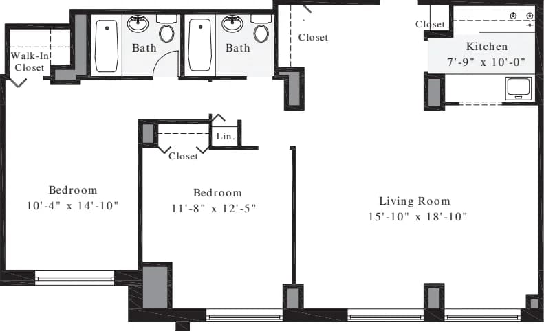 730 Columbus Avenue #04M, Manhattan, NY 10025 apartment_floor_plan 1