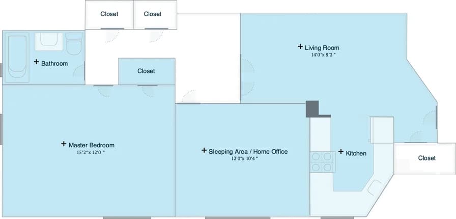 Complex: StuyTown 651 East 14 Street #07-C, Manhattan, NY 10009 apartment_floor_plan 1