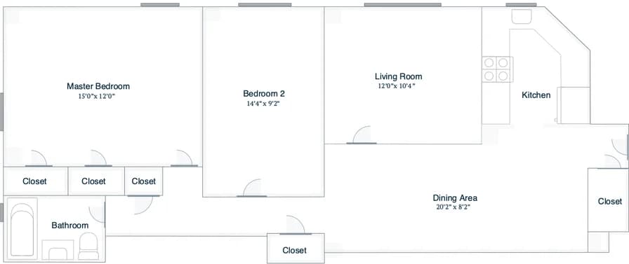 330 1 Avenue #05-C, Manhattan, NY 10009 apartment_floor_plan 1