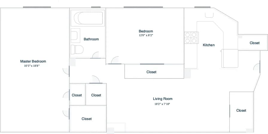 334 1 Avenue #11-E, Manhattan, NY 10009 apartment_floor_plan 1