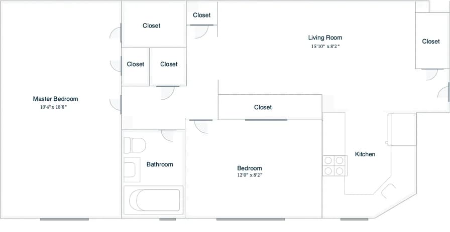 272 1 Avenue #12-G, Manhattan, NY 10009 apartment_floor_plan 1