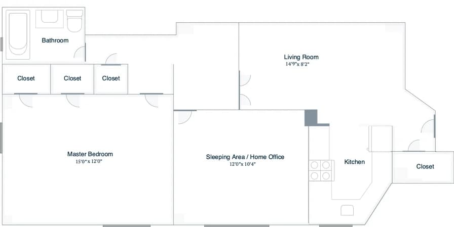 9 Stuyvesant Oval #06-E, Manhattan, NY 10009 apartment_floor_plan 1
