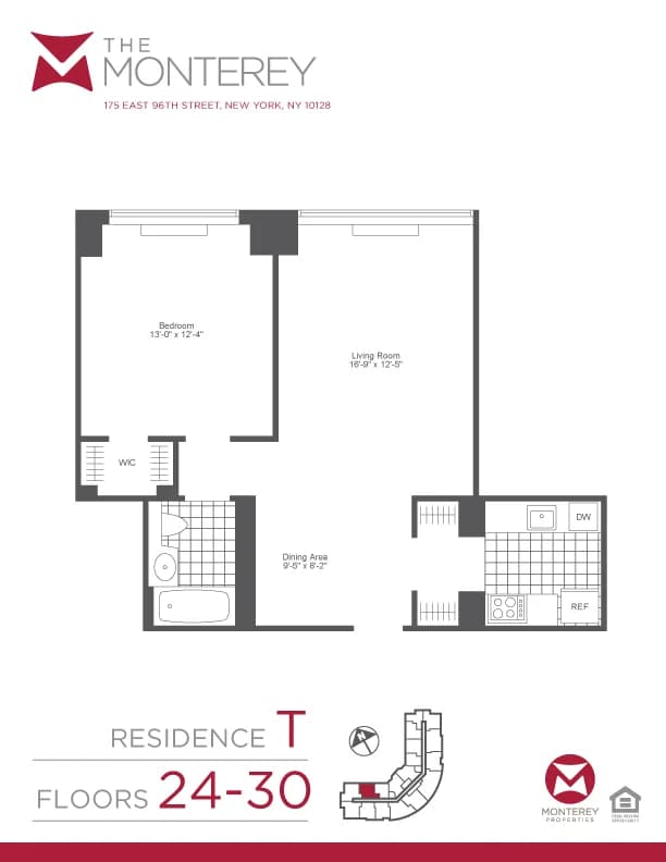 The Monterey 175 E 96 St #028T, Manhattan, NY 10029 apartment_floor_plan 1