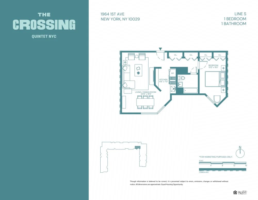 1954 1 Avenue #07S, Manhattan, NY 10029 apartment_floor_plan 1