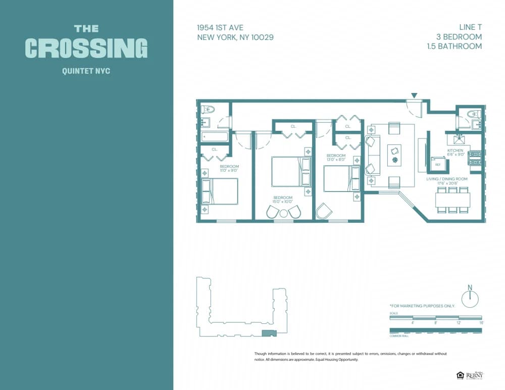 1952 1 Avenue #09T, Manhattan, NY 10029 apartment_floor_plan 1