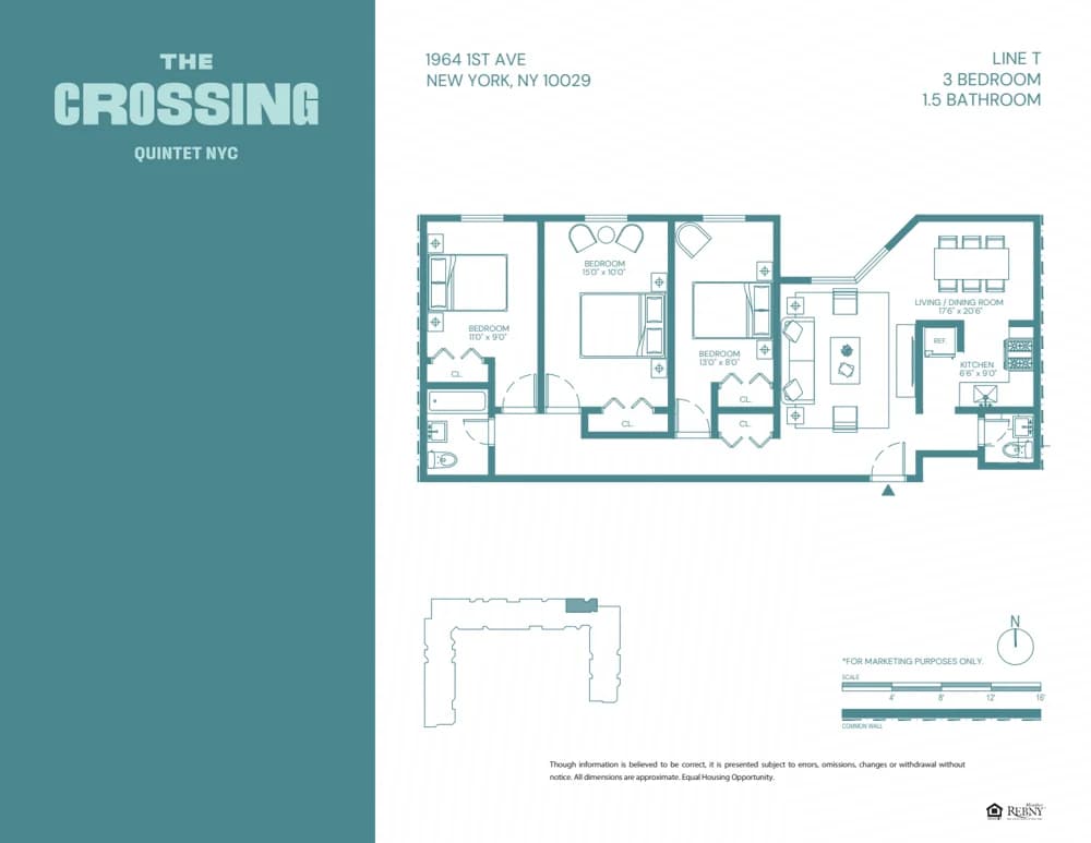 1964 1 Avenue #10T, Manhattan, NY 10029 apartment_floor_plan 1