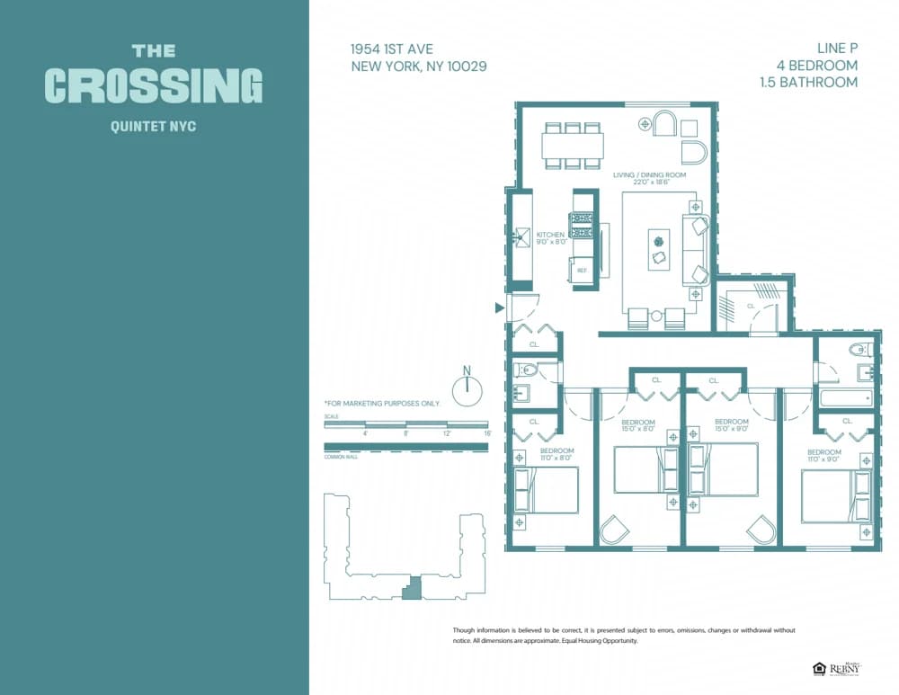 1954 1 Avenue #12D, Manhattan, NY 10029 apartment_floor_plan 1