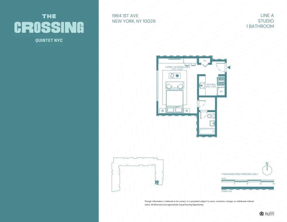 1978 1 Avenue #4A, Manhattan, NY 10029 apartment_floor_plan 1