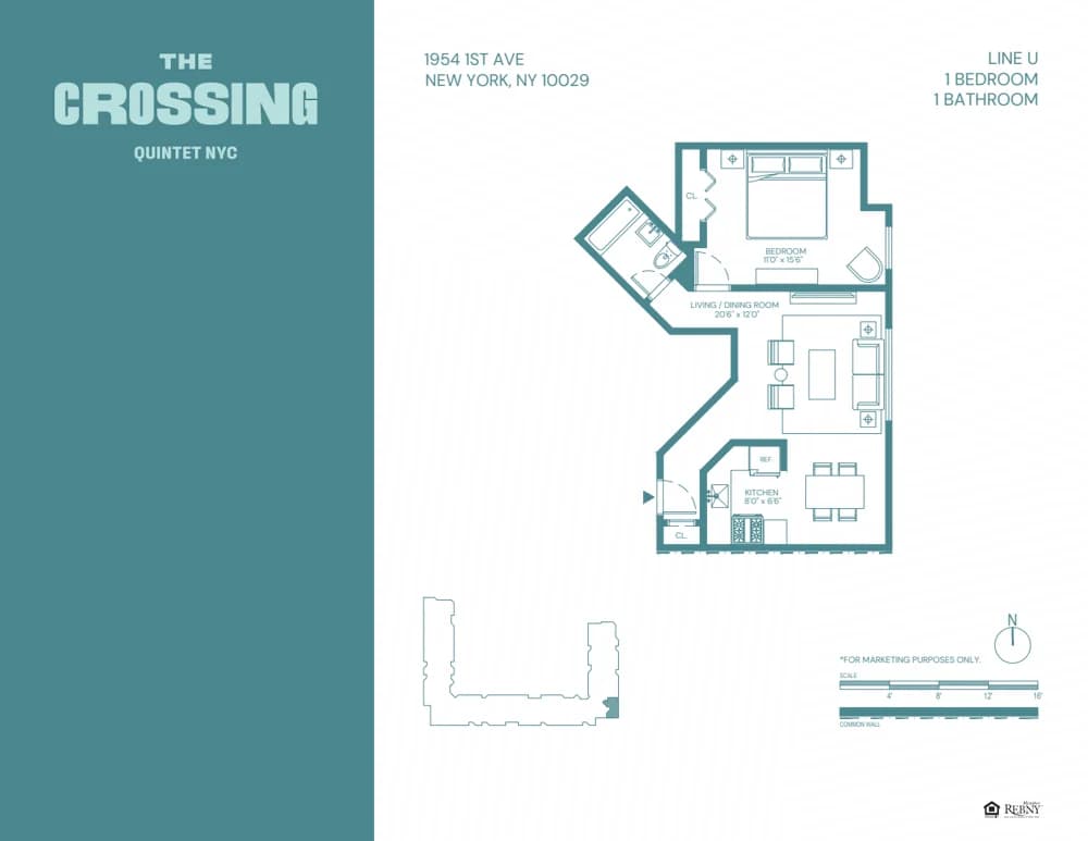 1952 1 Avenue #7J, Manhattan, NY 10029 apartment_floor_plan 1