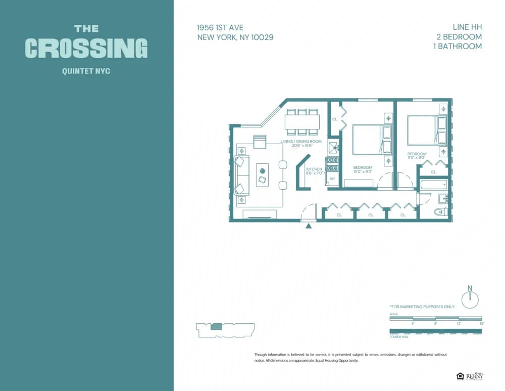 1954 1 Avenue #8K, Manhattan, NY 10029 apartment_floor_plan 1