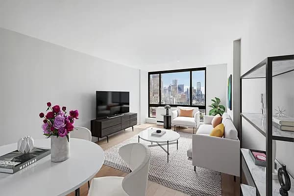 One Columbus Place 1 Columbus Place #N20F, Manhattan, NY 10019 apartment_living_room 1