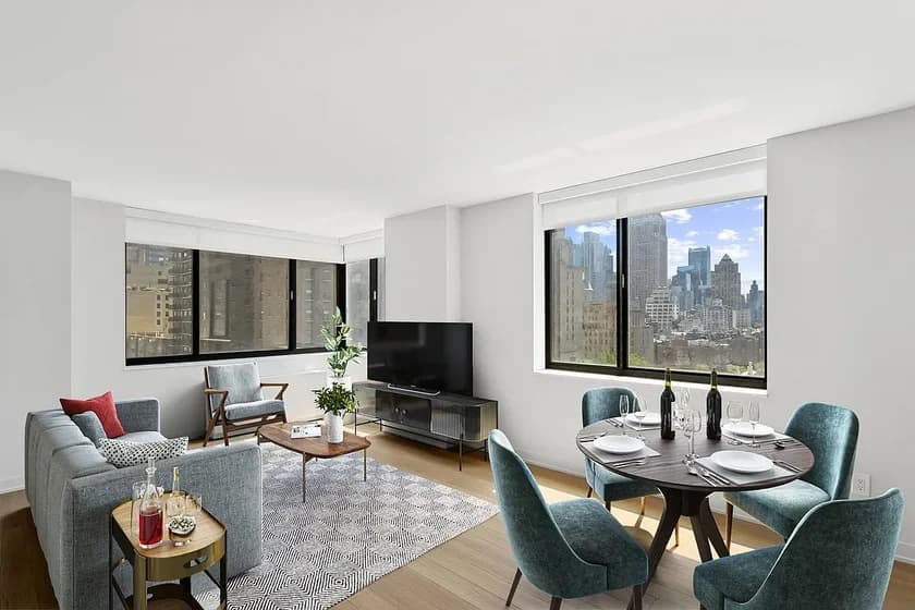 One Columbus Place 1 Columbus Place #S28B, Manhattan, NY 10019 apartment_living_room 1