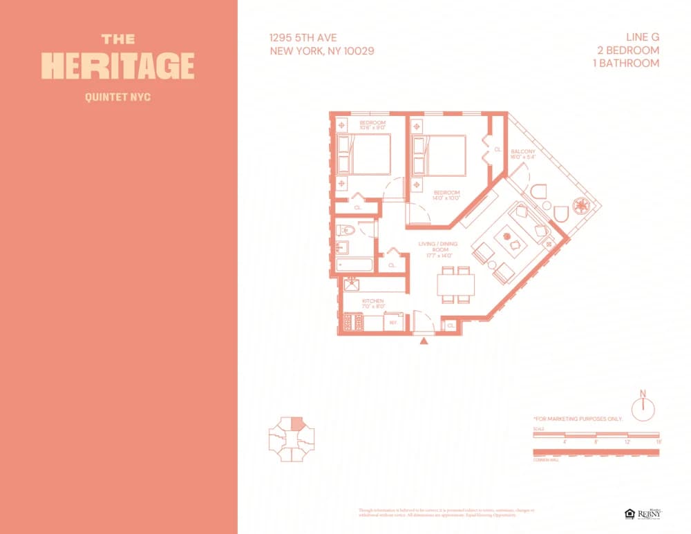 The Heritage 1295 5 Avenue #21G, Manhattan, NY 10029 apartment_floor_plan 1