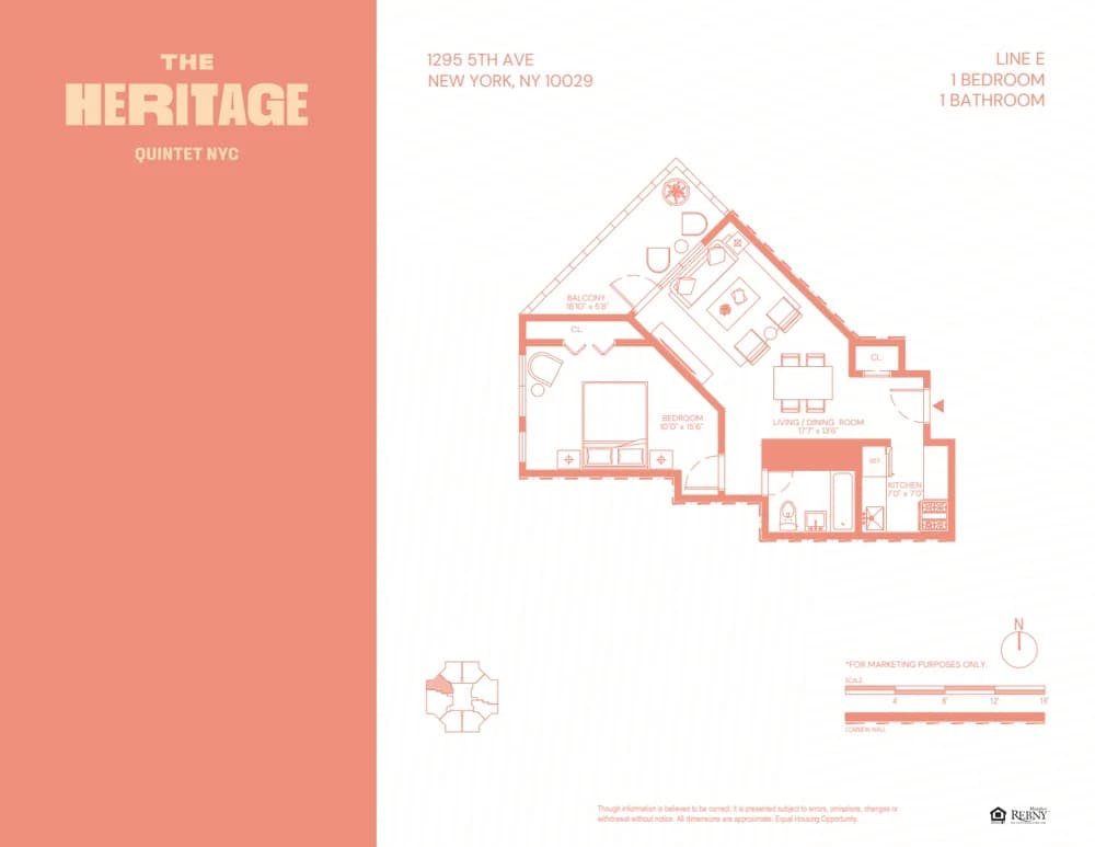 The Heritage 1295 5 Avenue #30A, Manhattan, NY 10029 apartment_floor_plan 1