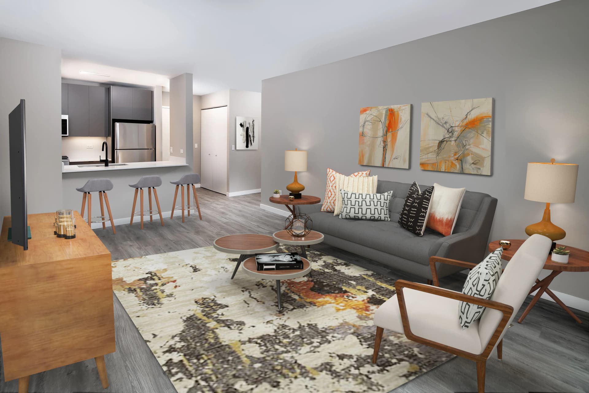 Avalon Midtown West 250 West 50 Street #30H, Manhattan, NY 10019 apartment_living_room 1