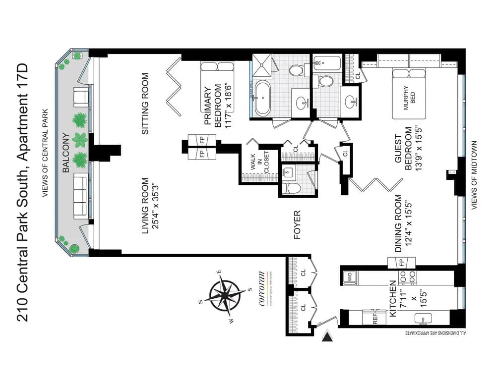 150 East 57 Street #17D, Manhattan, NY 10022 apartment_floor_plan 1