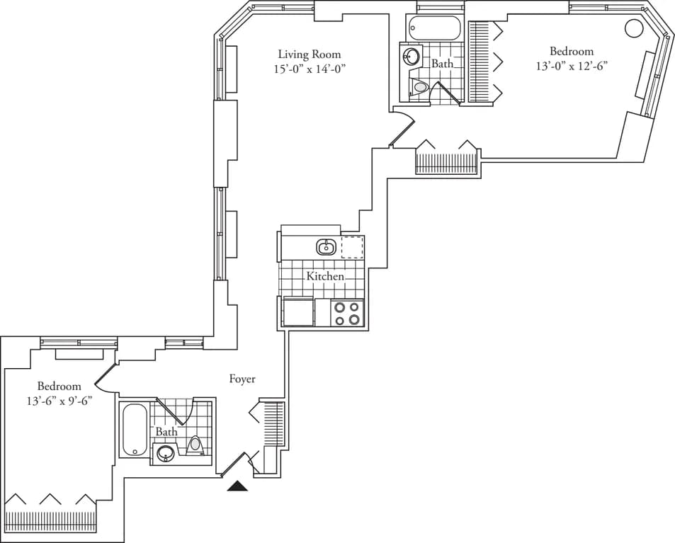 180 Riverside Boulevard #7K, Manhattan, NY 10069 apartment_floor_plan 1
