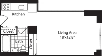 600 Washington Street #708, Manhattan, NY 10014 apartment_floor_plan 1