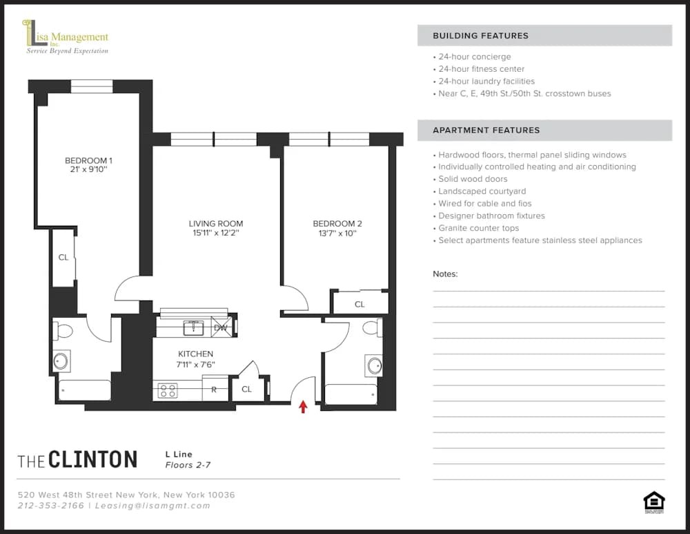 520 West 48 Street #L7, Manhattan, NY 10036 apartment_floor_plan 1