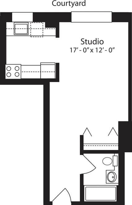 400 West 37 Street #12D, Manhattan, NY 10018 apartment_floor_plan 1