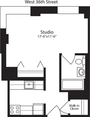 400 West 37 Street #12J, Manhattan, NY 10018 - Image 1