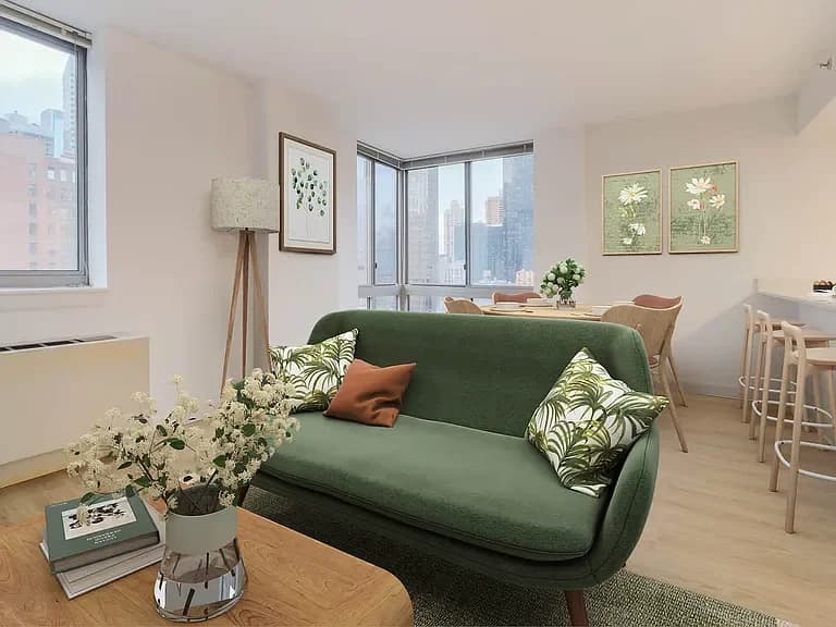 400 West 37 Street #7W, Manhattan, NY 10018 apartment_living_room 1