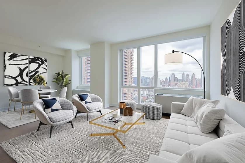 460 West 42 Street #32A, Manhattan, NY 10036 apartment_living_room 1