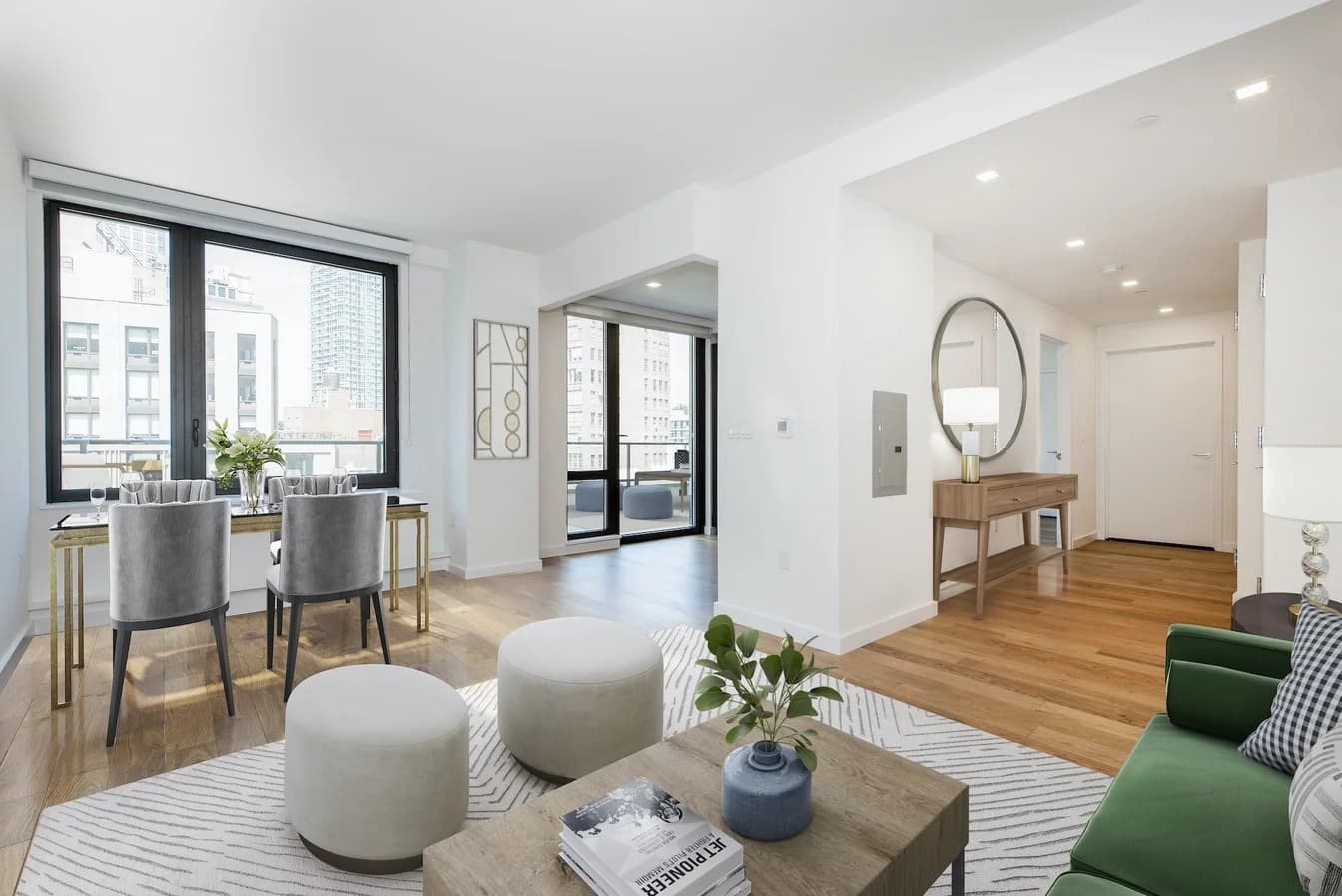 411 West 35 Street #10-F, Manhattan, NY 10018 apartment_living_room 1