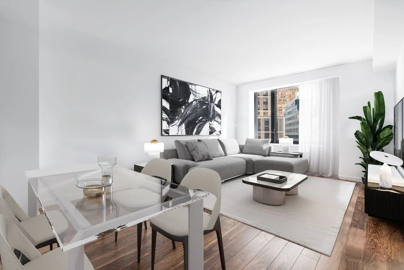 411 West 35 Street #3-D, Manhattan, NY 10018 apartment_living_room 1