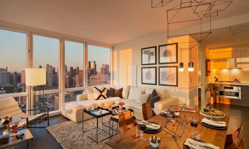 Sky 605 West 42 Street #26M, Manhattan, NY 10036 apartment_living_room 1